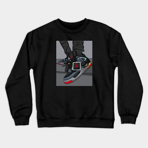 My kicks retro4 black Crewneck Sweatshirt by rajibdeje@gmail.com